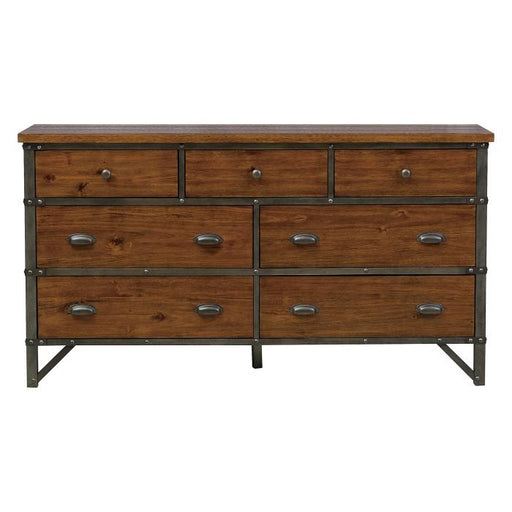 Holverson Dresser in Rustic Brown & Gunmetal 1715-5 image