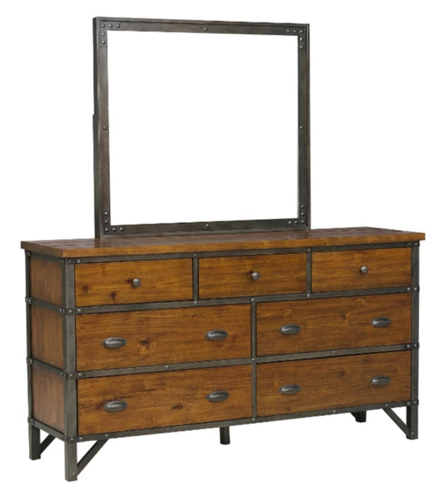 Holverson Dresser in Rustic Brown & Gunmetal 1715-5