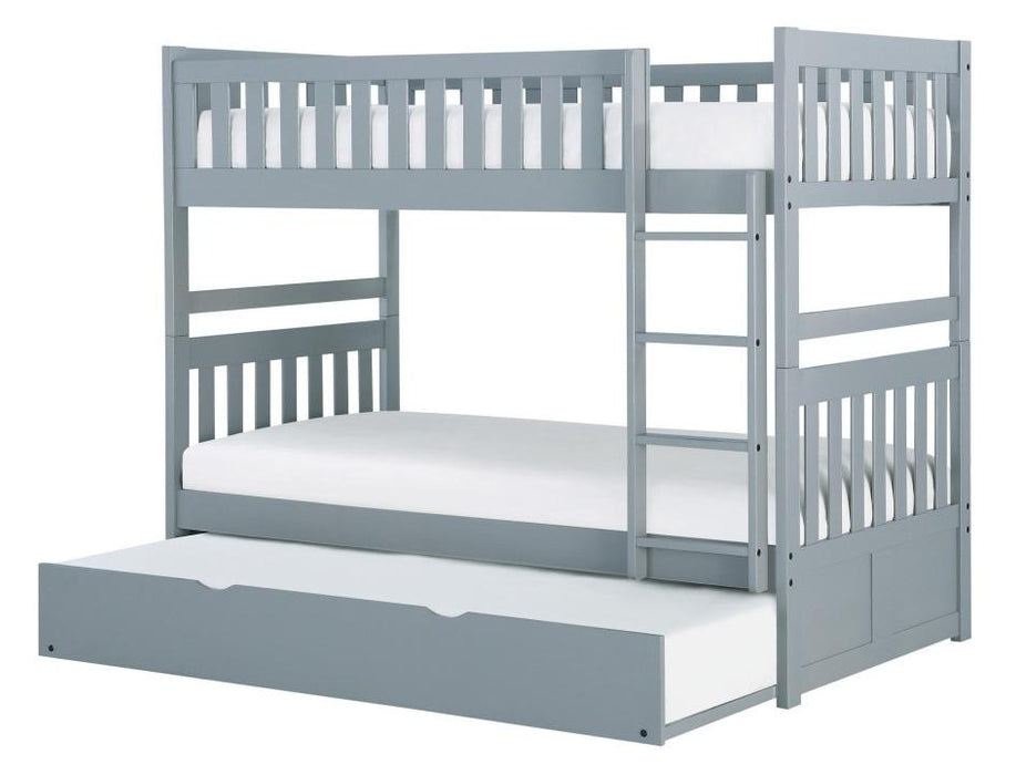 Orion Twin/Twin Bunk Bed with Trundle in Gray B2063-1*R