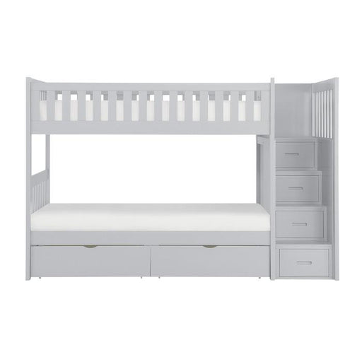 Orion Bunk Bed w/ Reversible Step Storage and Storage Boxes in Gray B2063SB-1*T image