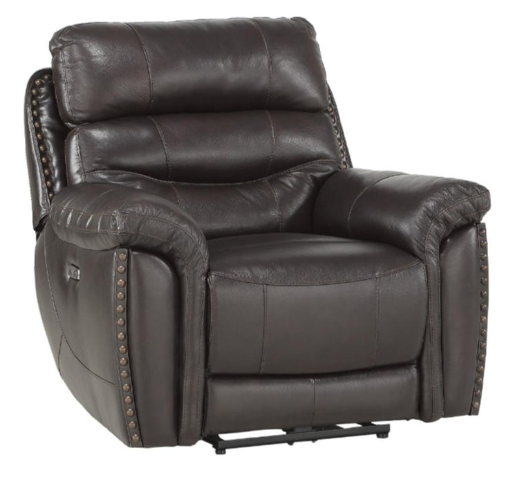 Lance Power Reclining Chair with Power Headrest and USB Port in Brown