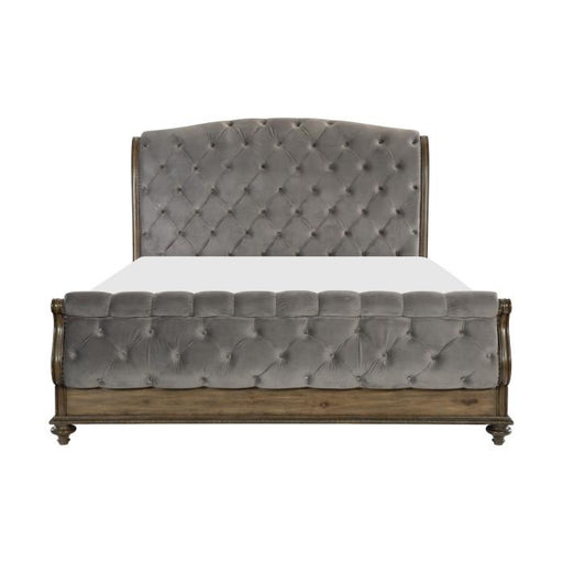 Rachelle Queen Sleigh Bed in Weathered Pecan 1693-1* image