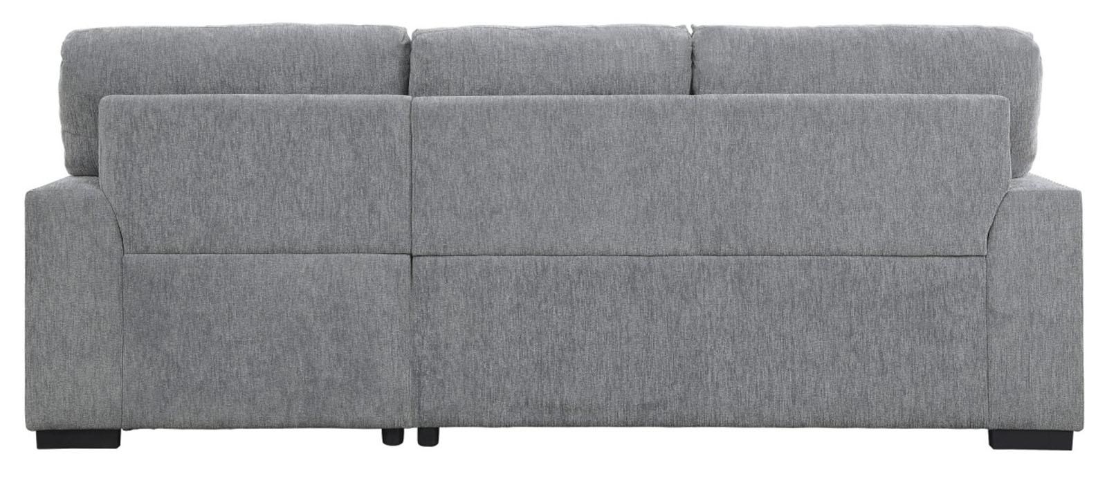 Morelia 2pc Sectional with Pull Out Bed and Right Chaise in Dark Gray