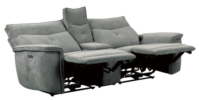 Tesoro Power Double Reclining Loveseat in Dark Gray