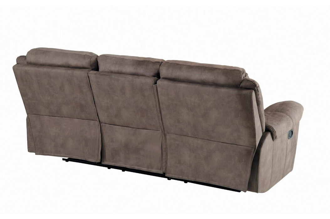 Aram Double Glider Reclining Sofa in Dark Brown 8206NF-3