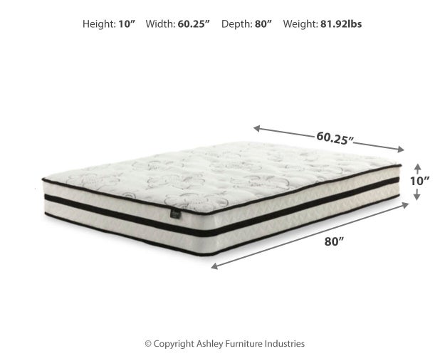 Chime 10 Inch Hybrid 10 Inch Mattress and Pillow