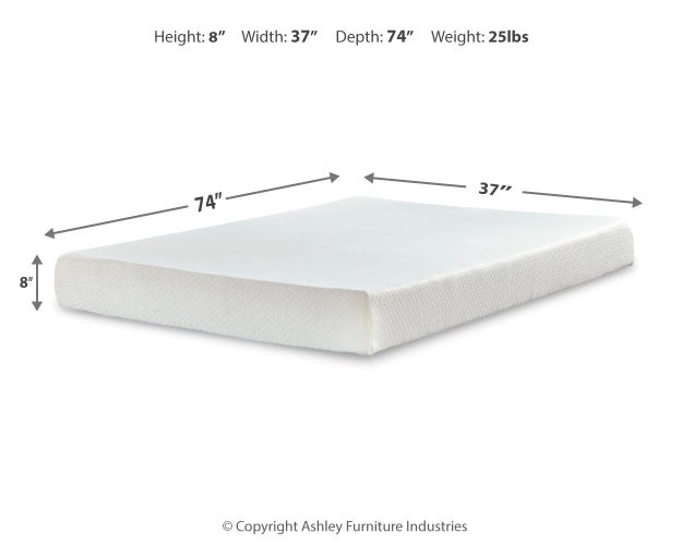 Chime 8 Inch Memory Foam Mattress in a Box - Sweet Dreams Bedding & Furn (PA)