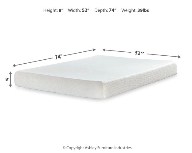 Chime 8 Inch Memory Foam Mattress in a Box - Sweet Dreams Bedding & Furn (PA)