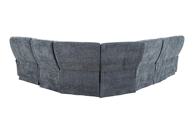 Mattheus Power Sectional with Cooler + 3 Recliners