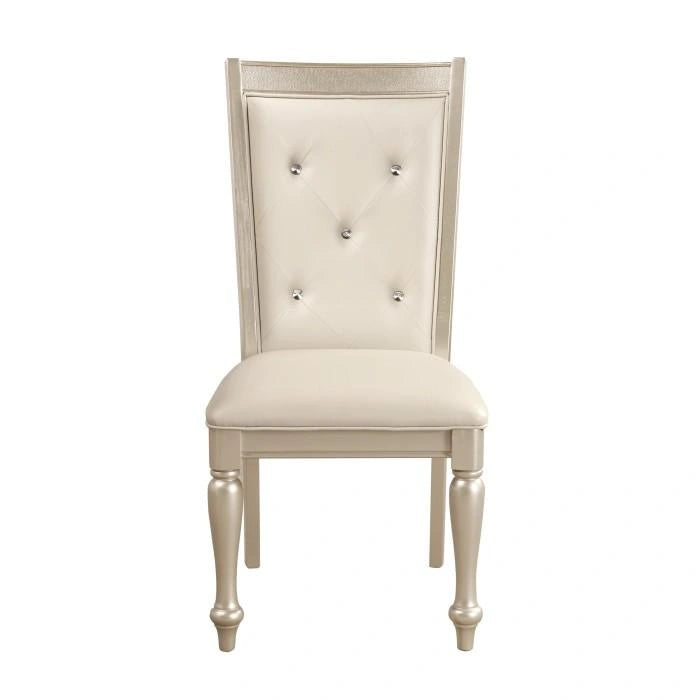 Celandine Side Chair in Silver (Set of 2)