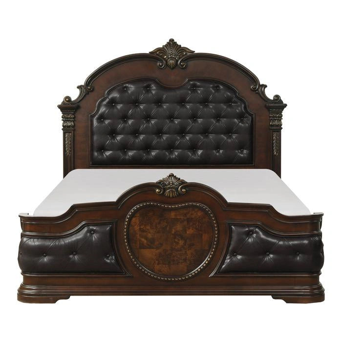 Antoinetta Queen Panel Bed in Warm Cherry 1919-1*