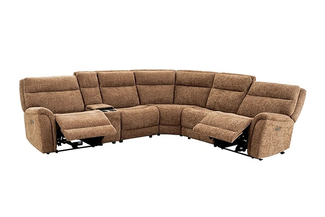 Mattheus Power Sectional with Cooler + 3 Recliners
