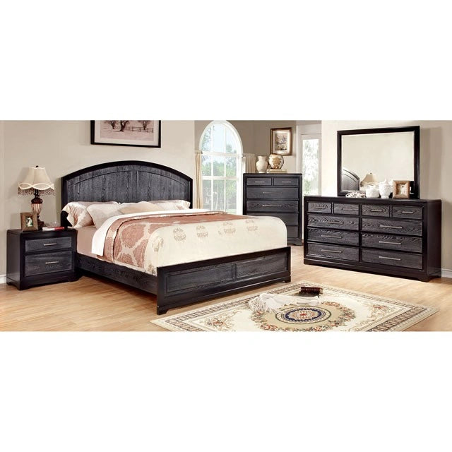 Bridger Queen & E.King Bed Gray/Black