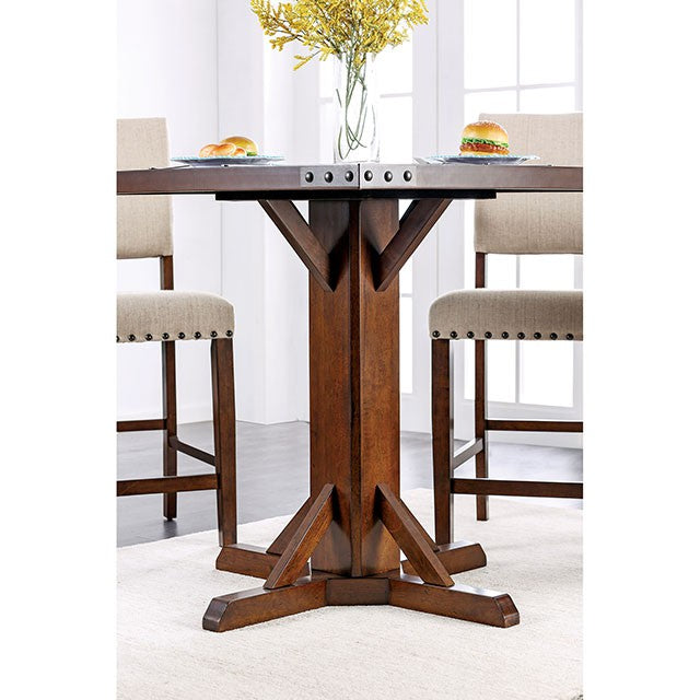 GLENBROOK Brown Cherry Counter Ht. Table