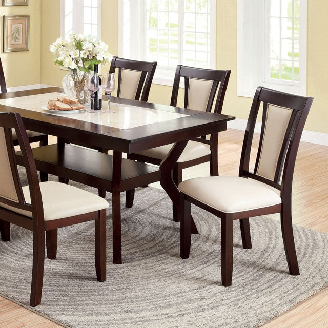 BRENT Dark Cherry/Ivory Dining Table image