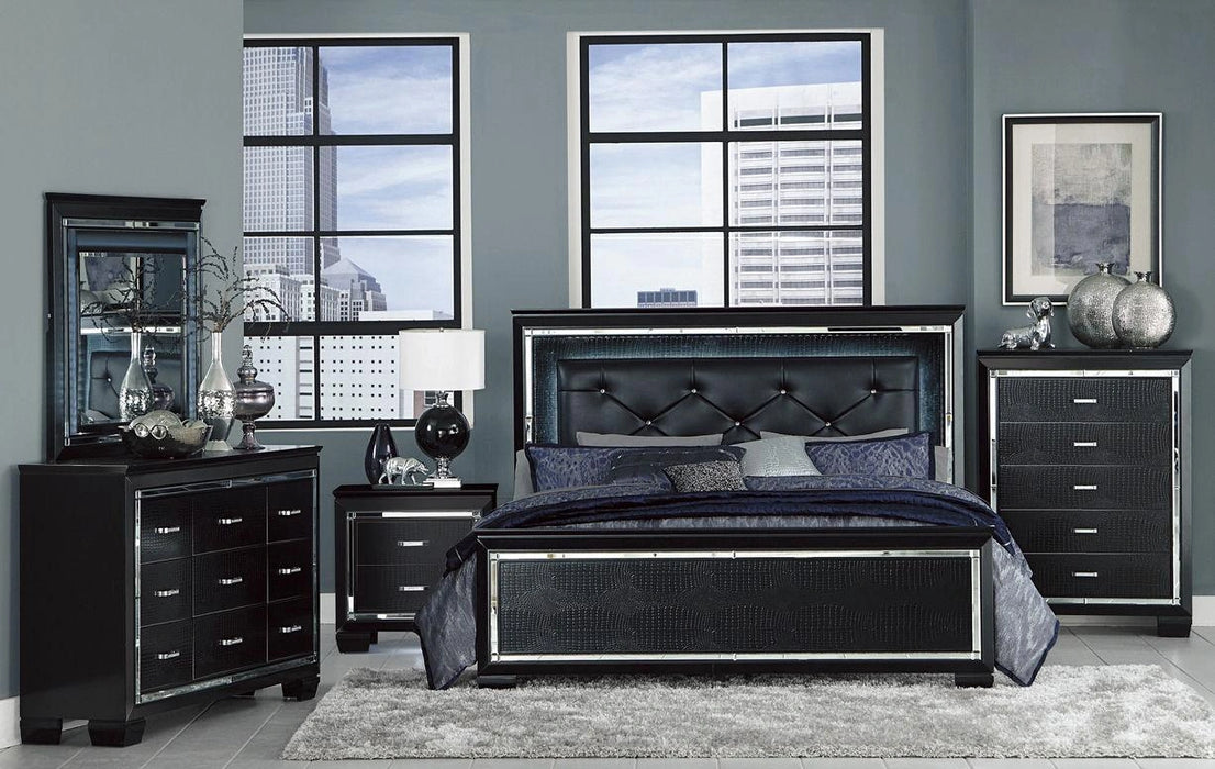 Allura Full Panel Bed in Black 1916FBK-1*