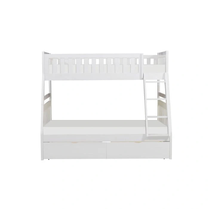 Galen Twin/Full Bunk Bed w/ Storage Boxes in White B2053TFW-1*T