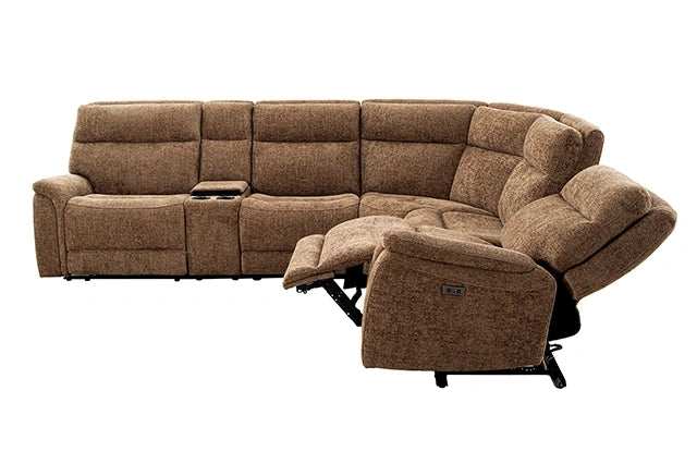 Mattheus Power Sectional with Cooler + 3 Recliners