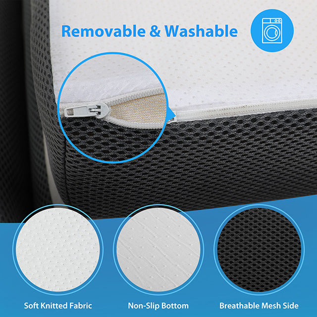 Hollyhock 3" Twin Tri-Fold Memory Foam Topper