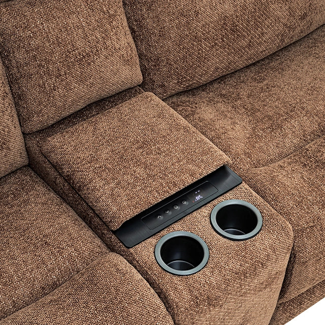 Mattheus Power Sectional with Cooler + 3 Recliners