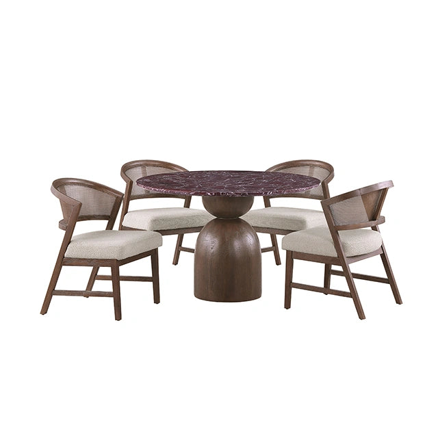 Cirava 5 Pc. Dining Table Set FM37027BR-RT-5PC-DW