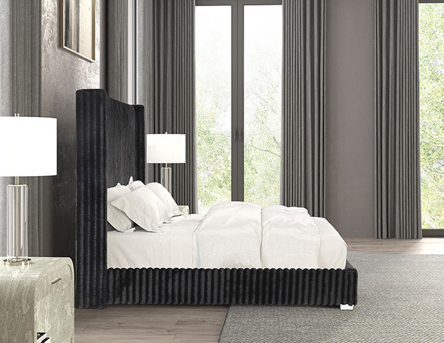 Cadwell E.King, Queen, & Full Bed White, Gray, & Black