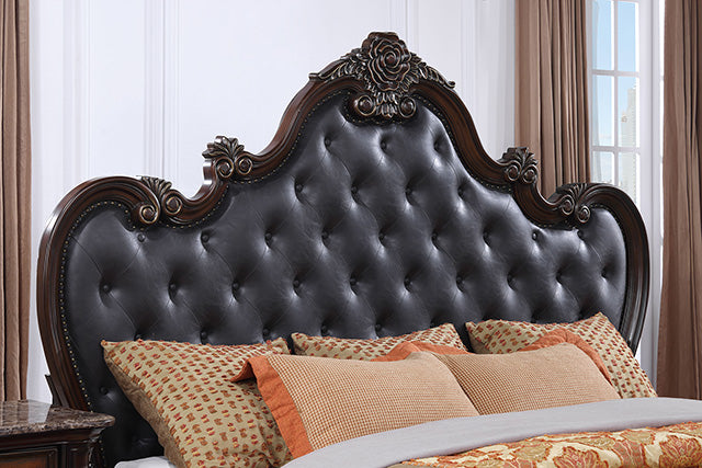 Ventresca E.King & Queen Bed White & Chrome