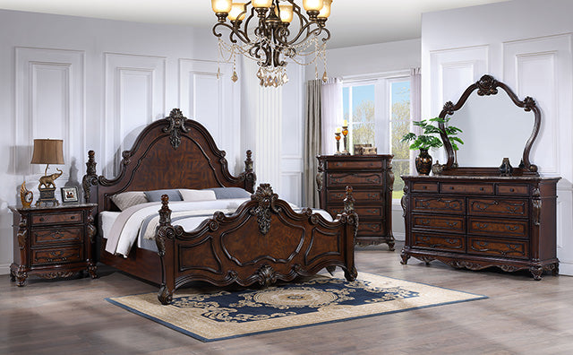 Francione E.King & Queen Bed White & Chrome - Sweet Dreams Bedding & Furn (PA)