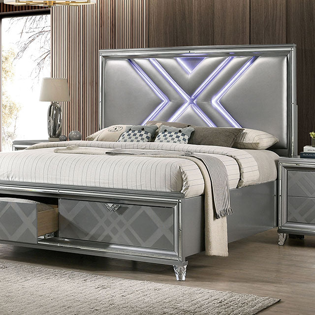 Emmeline 4 & 5 Piece Queen Bedroom Set Gray & White - Sweet Dreams Bedding & Furn (PA)