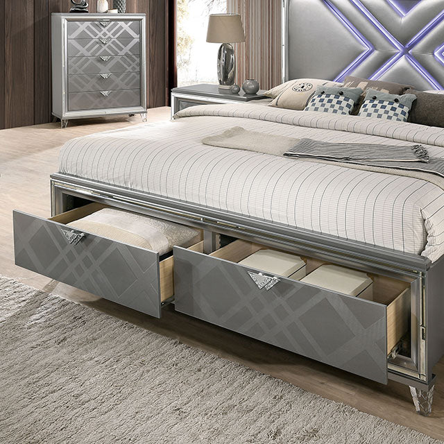 Emmeline 4 & 5 Piece Queen Bedroom Set Gray & White - Sweet Dreams Bedding & Furn (PA)