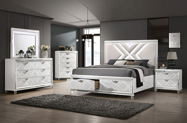 Emmeline 4 & 5 Piece Queen Bedroom Set Gray & White - Sweet Dreams Bedding & Furn (PA)
