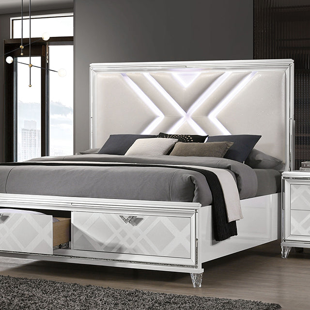 Emmeline 4 & 5 Piece Queen Bedroom Set Gray & White - Sweet Dreams Bedding & Furn (PA)
